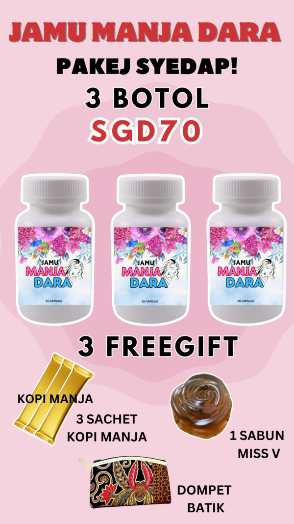 PAKEJ 3 BOTOL MANJADARA SGD70